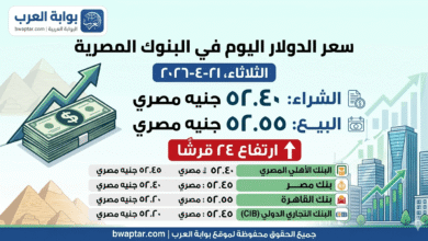 سعر الدولار اليوم في البنوك