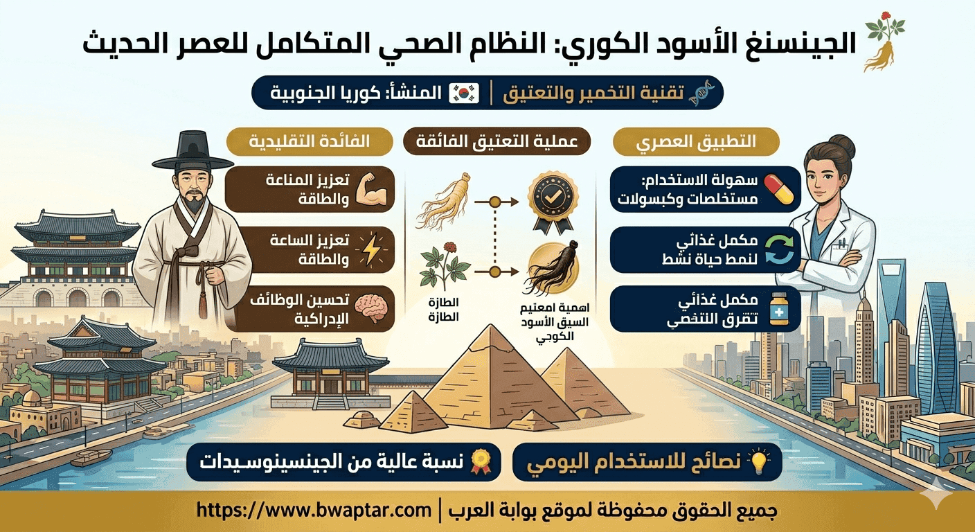 فوائد الجينسنغ الأسود الكوري