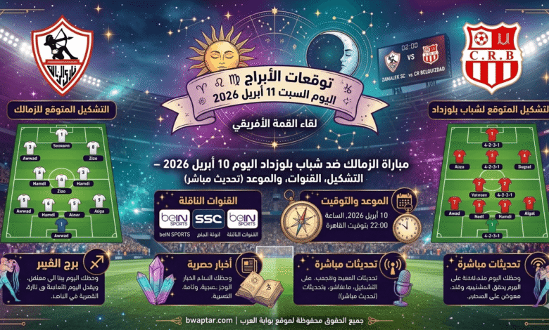 الزمالك ضد شباب بلوزداد اليوم
