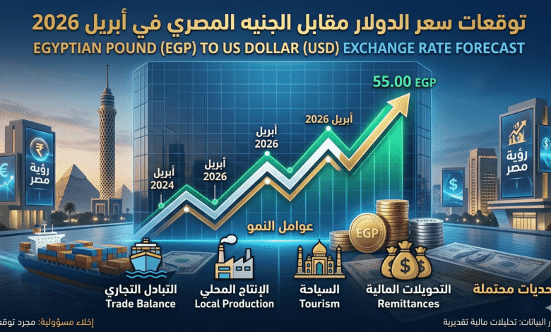 سعر الدولار مقابل الجنيه المصري في أبريل 2026