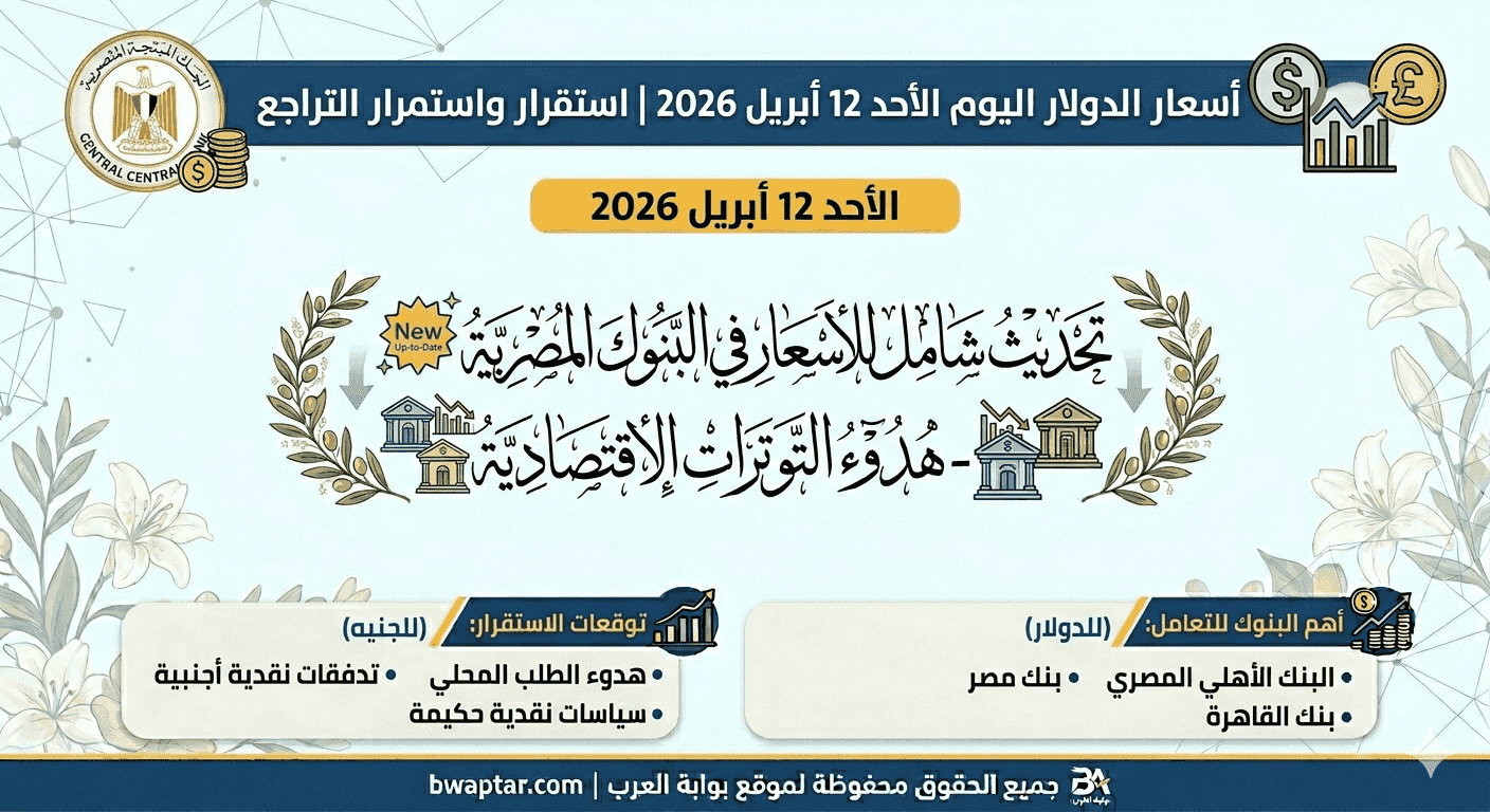 أسعار الدولار اليوم الأحد