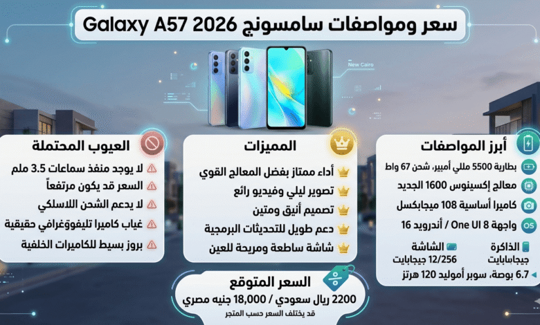 سامسونج Galaxy A57 2026