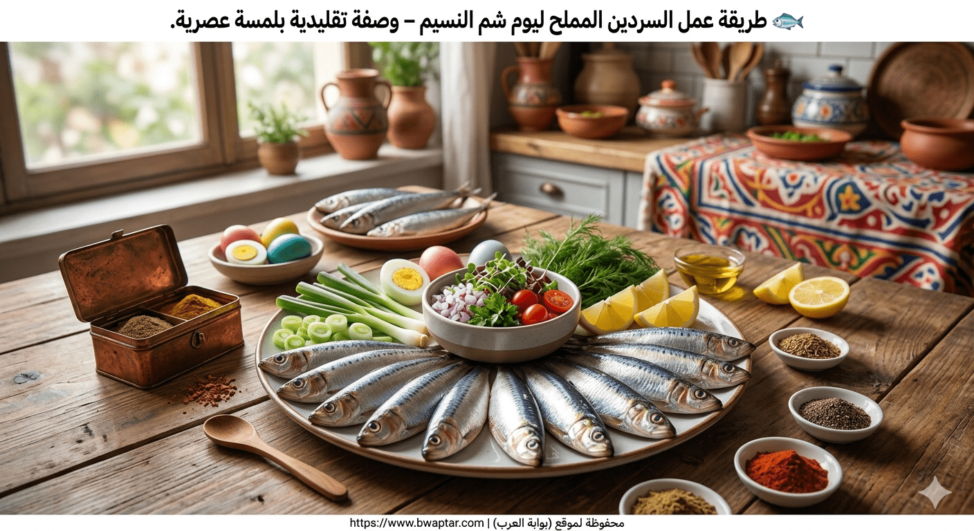 السردين المملح ليوم شم النسيم