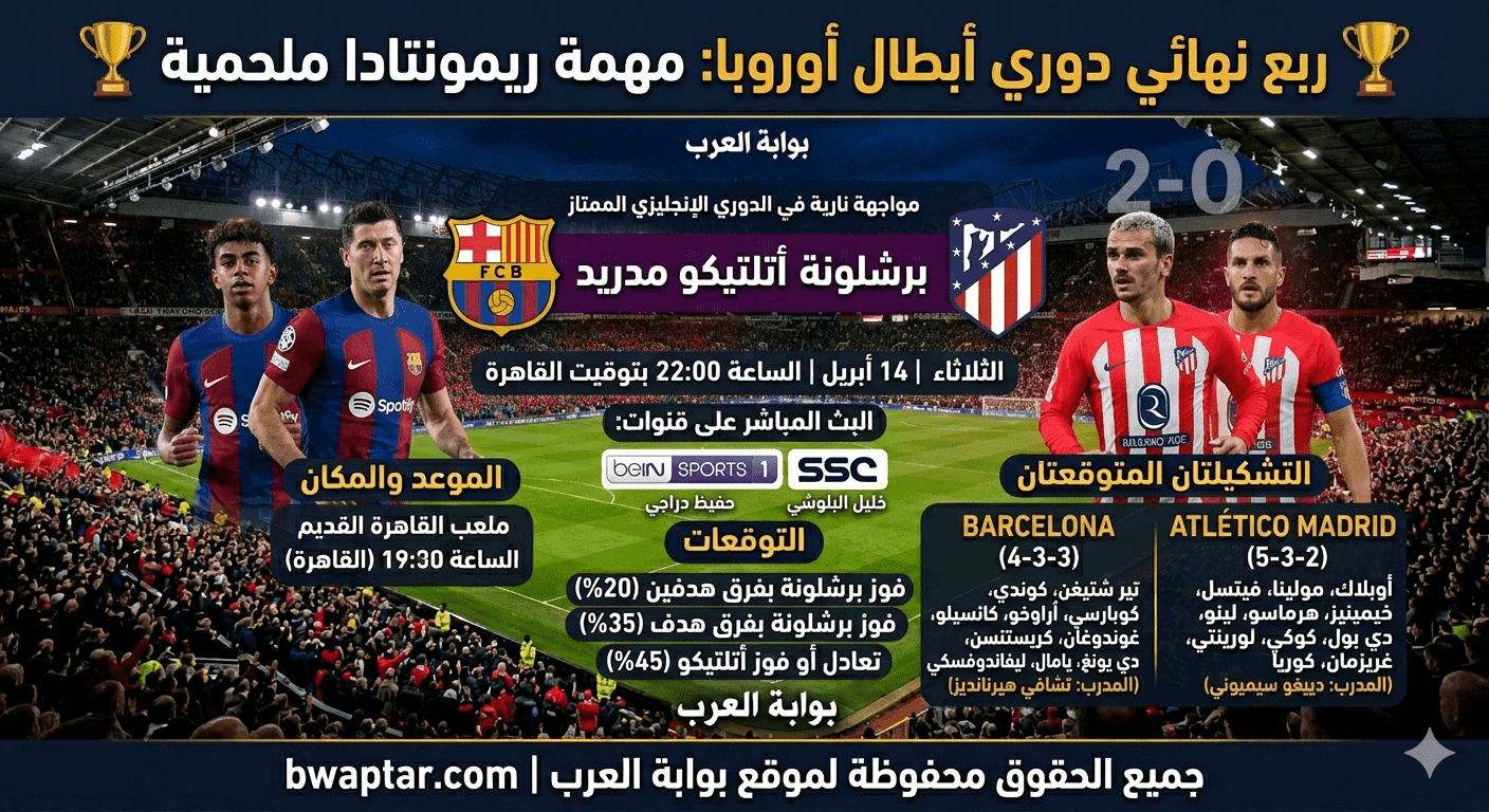 مباراة برشلونة وأتلتيكو مدريد