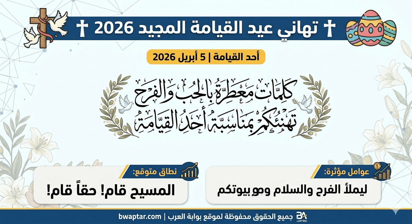 تهاني عيد القيامة المجيد 2026