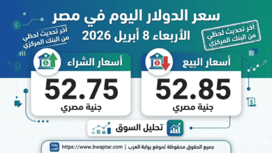 سعر الدولار اليوم في مصر
