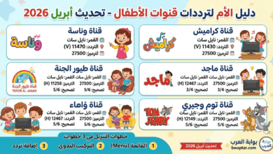 ترددات قنوات الأطفال (تحديث أبريل 2026)