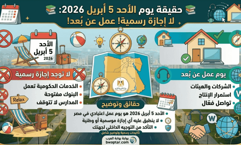 حقيقة يوم الأحد 5 أبريل 2026
