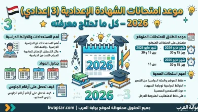 امتحانات الشهادة الإعدادية