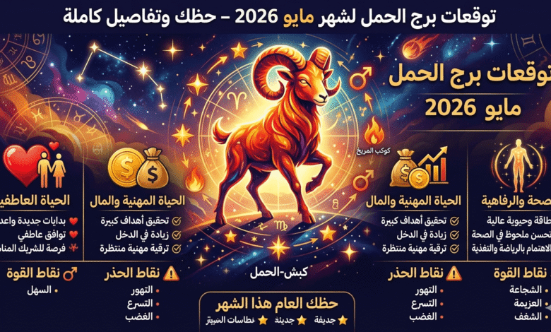برج الحمل لشهر مايو 2026