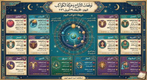 توقعات الأبراج اليوم الأربعاء 29 ابريل 2026 وحركة الكواكب