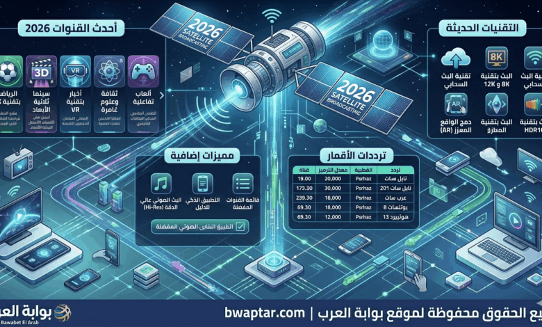 عالم القنوات الفضائية 2026
