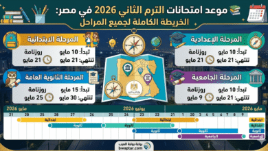 موعد امتحانات الترم الثاني 2026