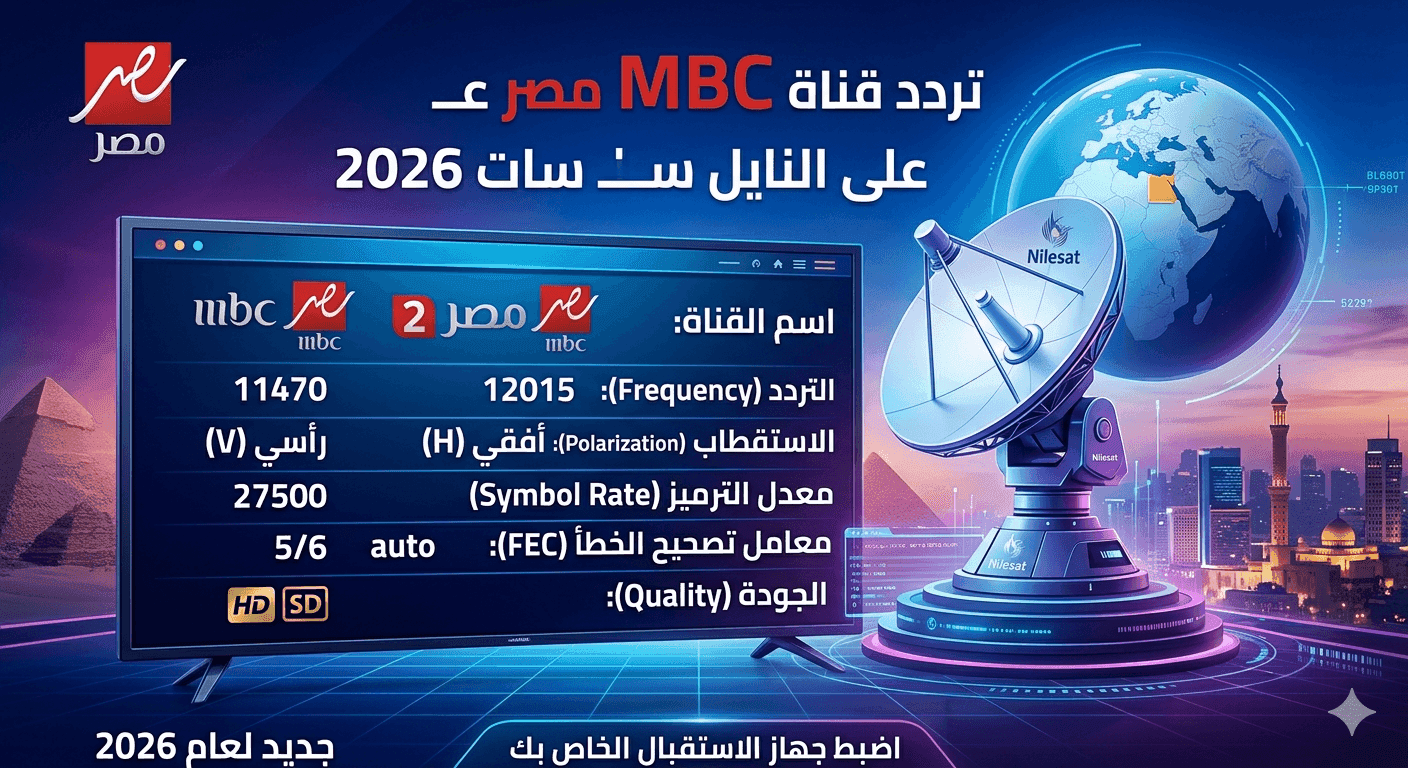 تردد قناة MBC مصر 2026