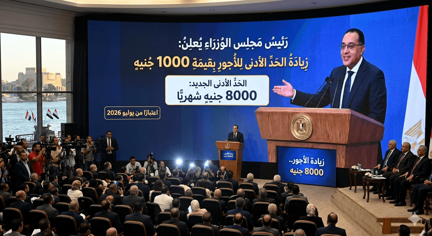 زيادة الحد الأدنى للأجور 1000 جنيه