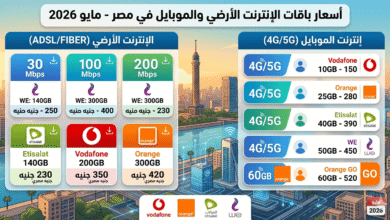 باقات الإنترنت الأرضي والموبايل