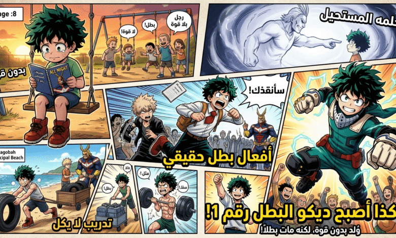 Izuku Midoriya بطلًا رغم أنه وُلد بدون قوة