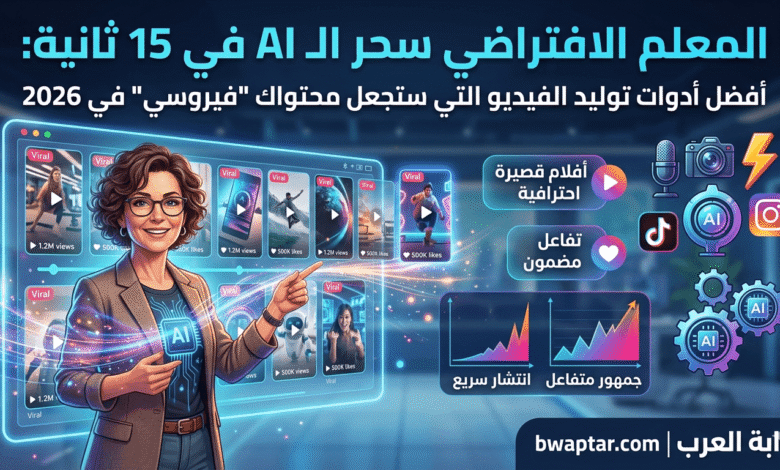 أدوات توليد الفيديو بالذكاء الاصطناعي 2026 لفيديوهات فيروسي