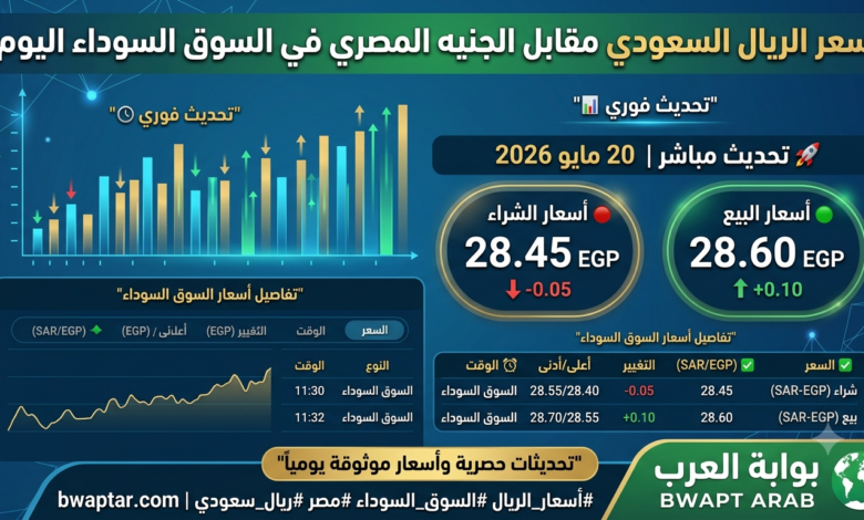 الريال السعودي مقابل الجنيه المصري