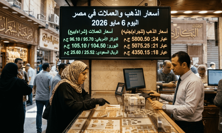 الذهب والعملات في مصر اليوم