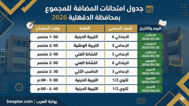 المواد غير المضافة للمجموع بمحافظة الدقهلية 2026