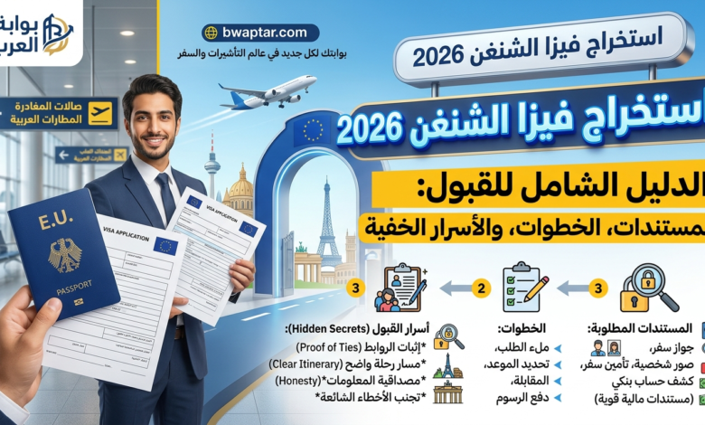 خطوات استخراج فيزا الشنغن 2026