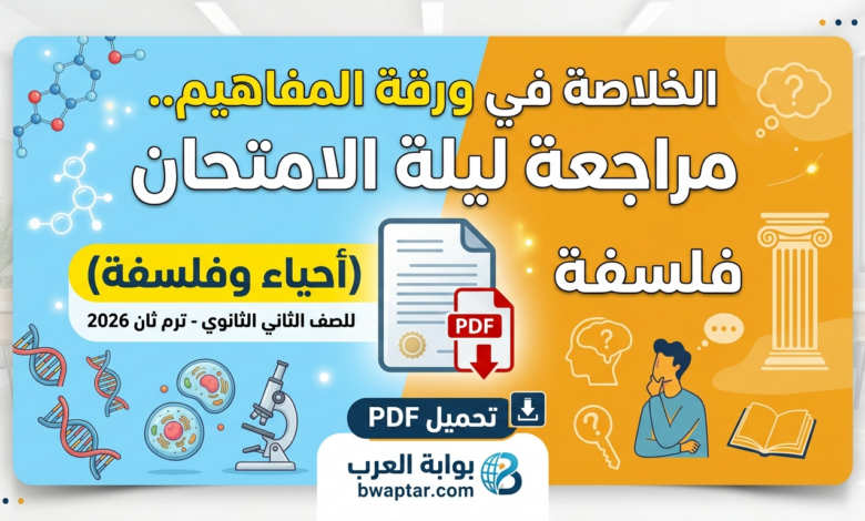 الخلاصة في ورقة المفاهيم