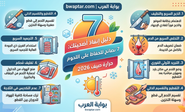 لحوم طازجة في حرارة صيف 2026