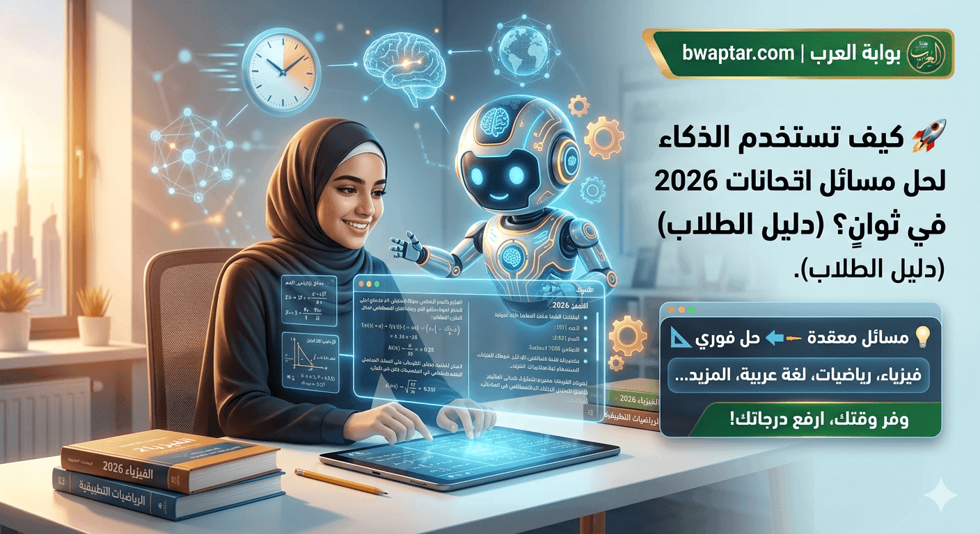 حل مسائل امتحانات 2026 في ثوانٍ