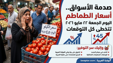 الطماطم اليوم الجمعة 22 مايو