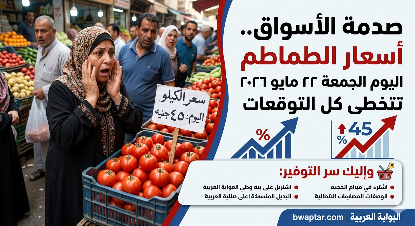 الطماطم اليوم الجمعة 22 مايو