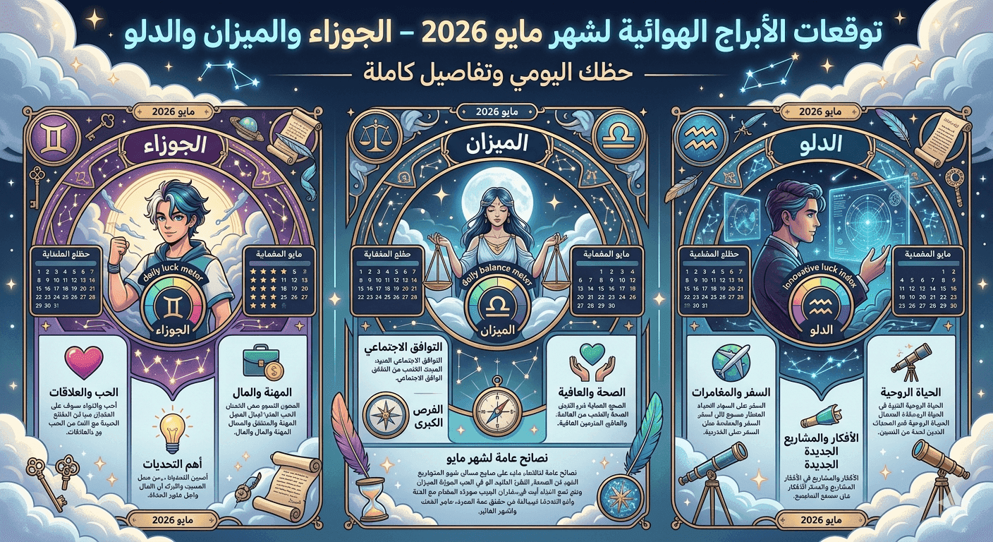 الأبراج الهوائية لشهر مايو