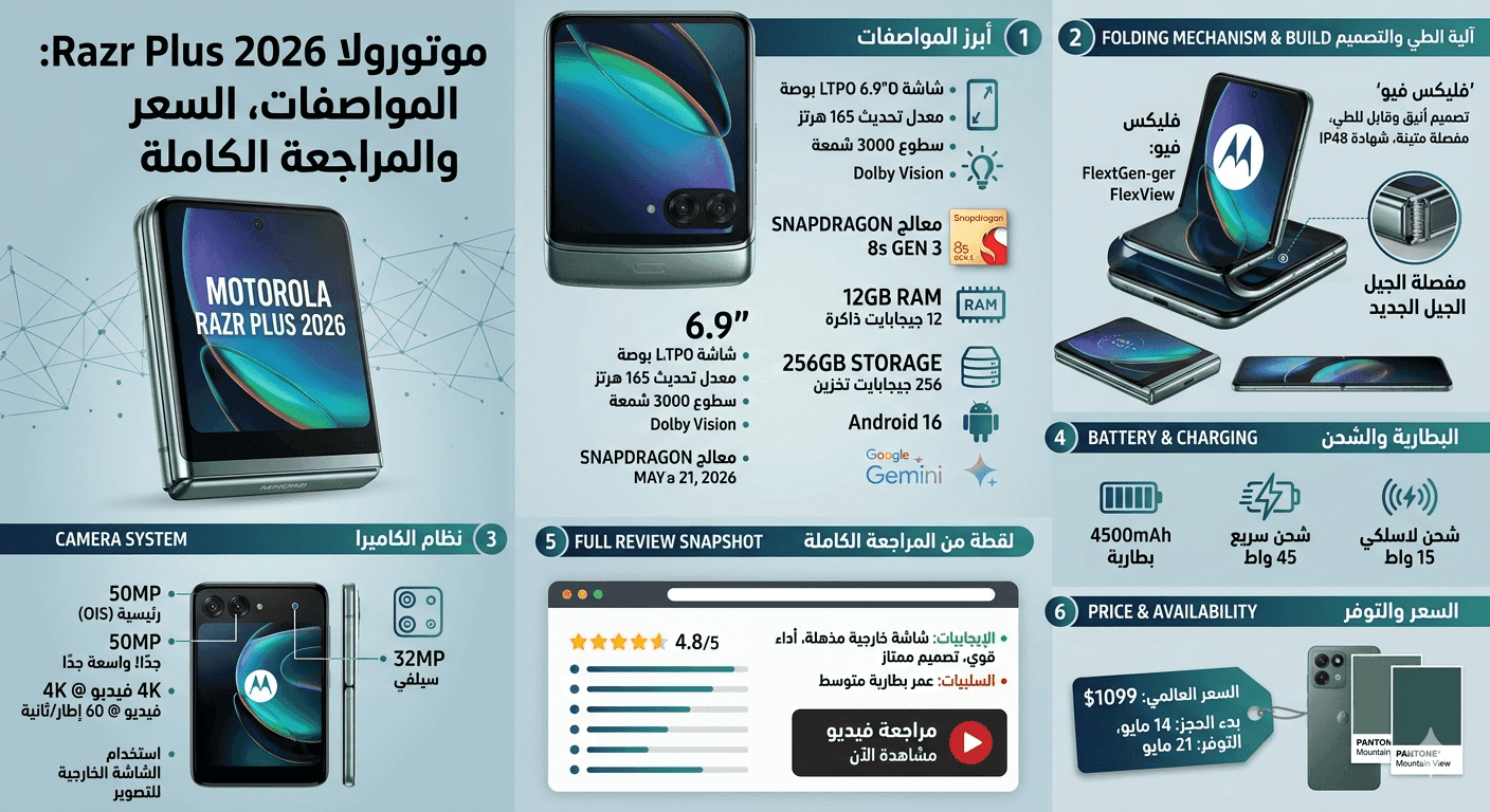 Razr Plus 2026: المواصفات والسعر