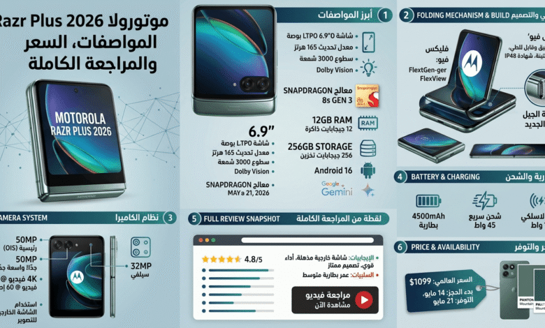 Razr Plus 2026: المواصفات والسعر