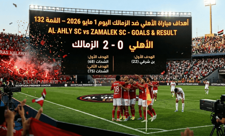 مباراة الأهلي ضد الزمالك اليوم