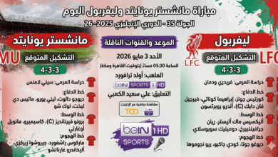 بث مباشر مانشستر يونايتد وليفربول
