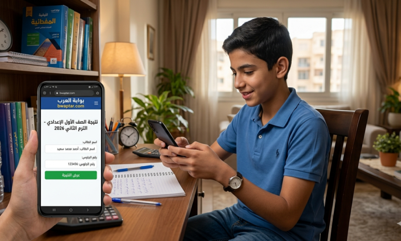 طالب يبحث عن نتيجة الصف الأول الاعدادي