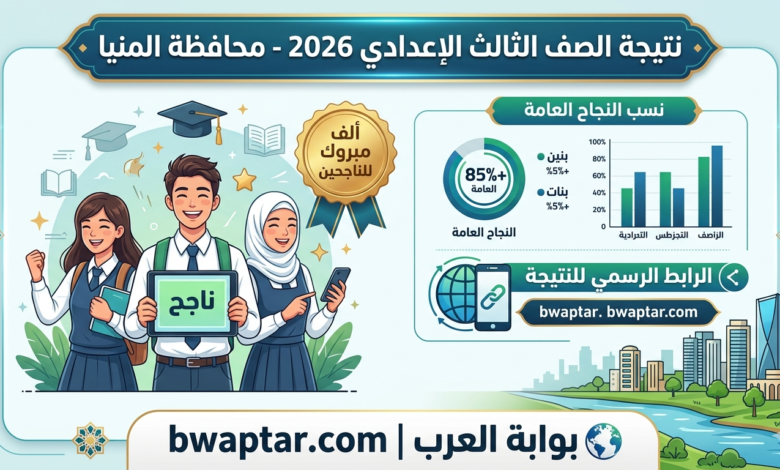 رابط النتيجة الرسمي ونسب النجاح