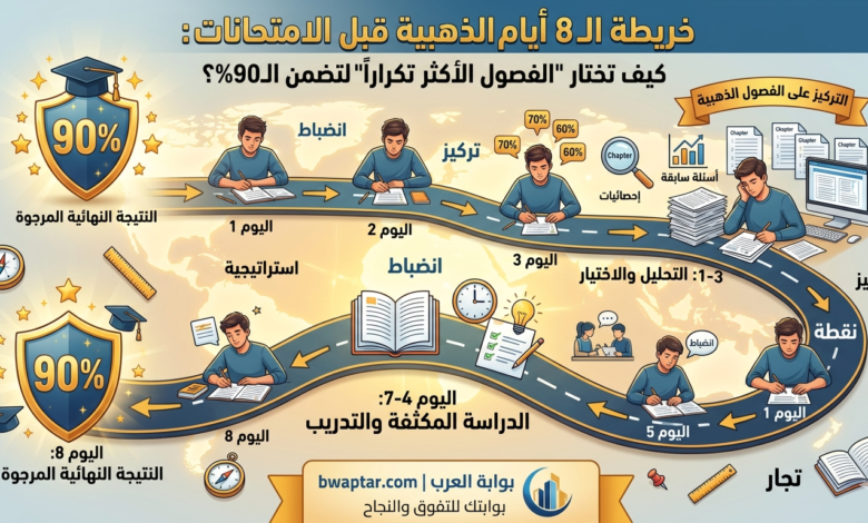 8 أيام الذهبية قبل الامتحانات