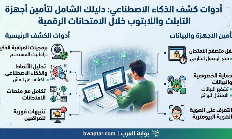 تأمين أجهزة التابلت واللابتوب خلال الامتحانات