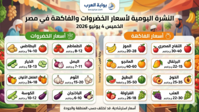 أسعار الخضروات والفاكهة