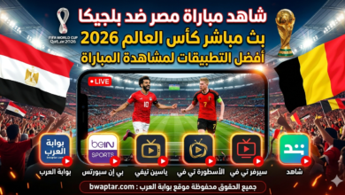 مصر ضد بلجيكا بث مباشر
