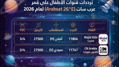 ترددات قنوات الأطفال 2026