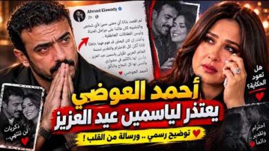 أحمد العوضي يرد بعد اعتذاره لياسمين عبد العزيز