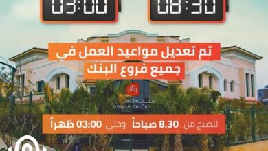 مواعيد عمل البنوك