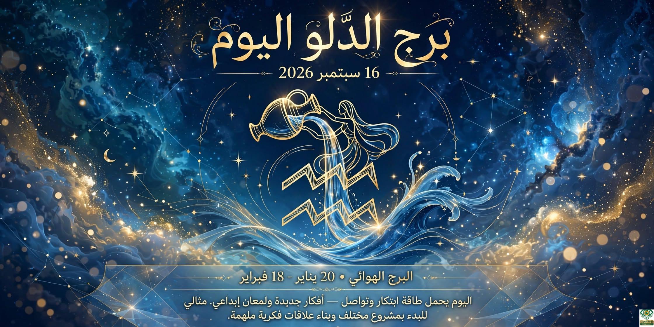 توقعات برج الدلو اليوم الأربعاء 16 سبتمبر 2026 - أفكار جديدة وابتكار