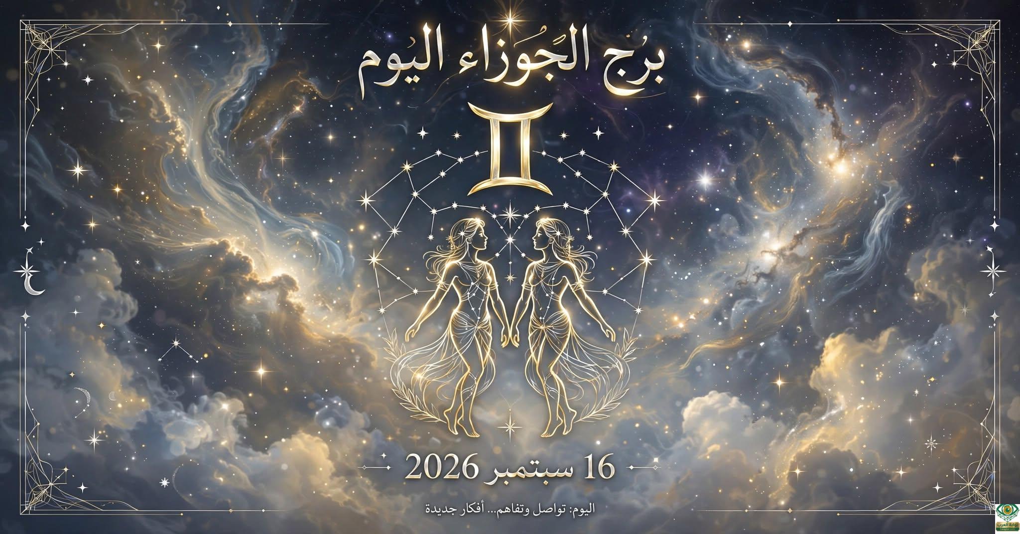 توقعات برج الجوزاء اليوم الأربعاء 16 سبتمبر 2026