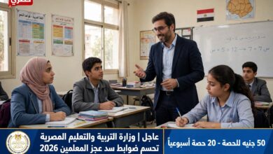 التقديم للعمل بالحصة 2026 - 50 جنيه للحصة و20 حصة اسبوعيا وزارة التربية والتعليم