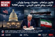 ترامب يوقع قانون جراهام 2026 فرض عقوبات شاملة على روسيا وإيران ورسوم جمركية 100% على مشتري النفط الروسي