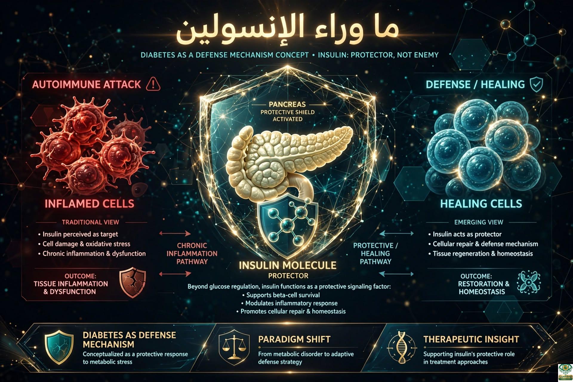 بنكرياس محمي بدرع ذهبي وجزيء الإنسولين كحامي وليس عدو